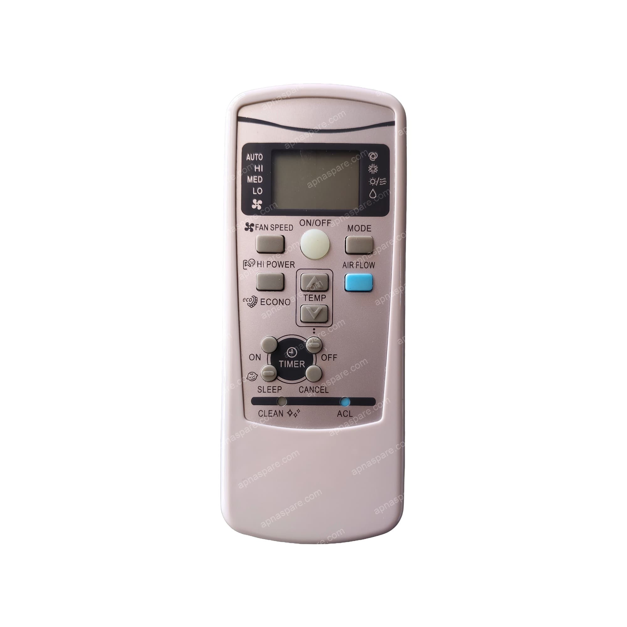 Mitsubishi Heavy Industries AC Remote Control AC-25A — Without 3D Auto, Hi Power & Econo (RKX502A001)