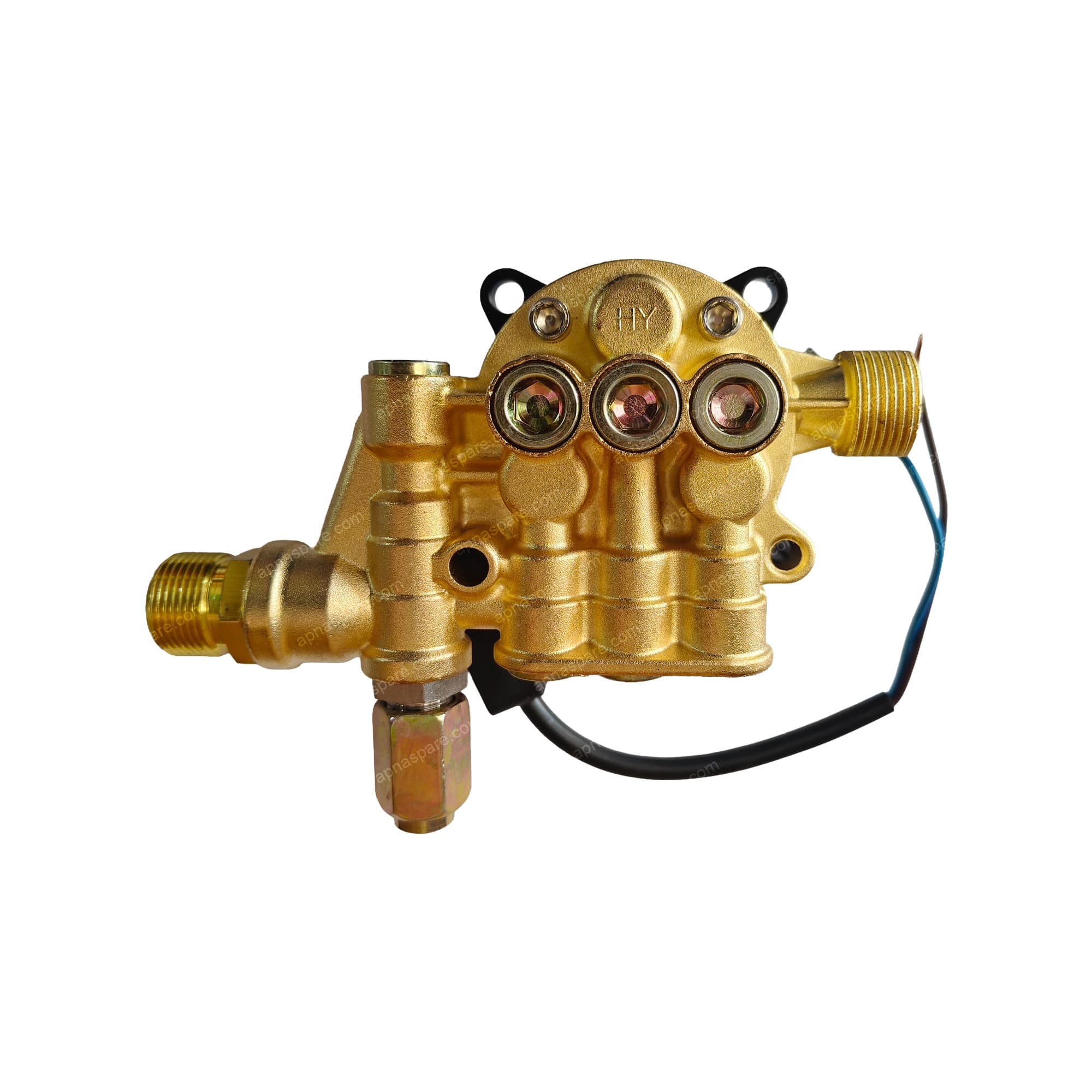 Brass Pressure Washer Pump HeadA – HY Adjustable Head Assembly with Thermal Relief/Pressure Sensor