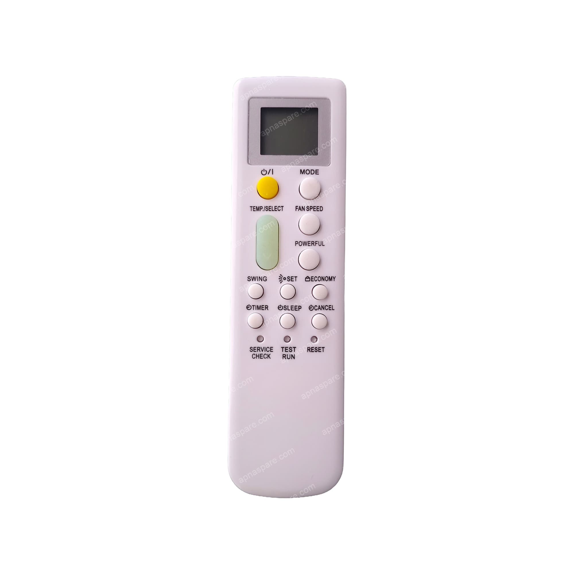 O General AC Remote Control AC252A (AR-RPA1E) – Compatible Replacement Remote with Economy, Powerful, Service Check & Test Run for Split & Window Air Conditioners