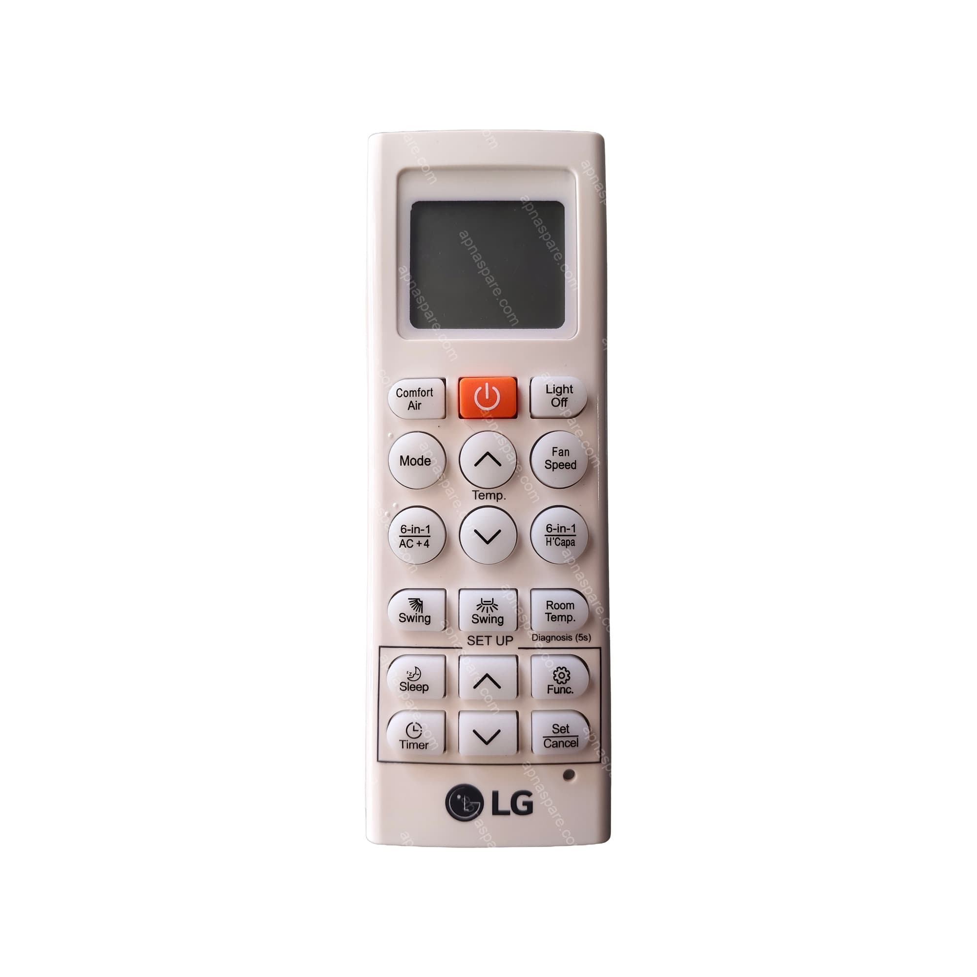 LG AC Remote Control LCD Split AC Remote with 6-in-1 H'Capa, Comfort Air and Diagnosis | LG Compatible Replacement Remote 36S
