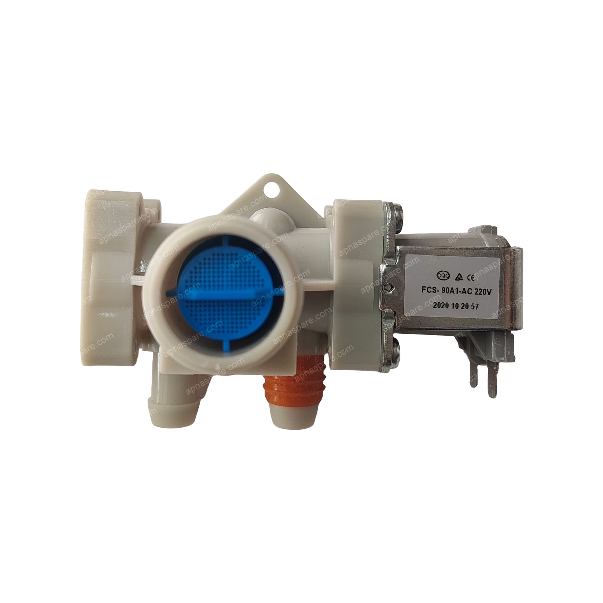 LG Washing Machine Feed Valve – Single Solenoid Inlet Valve with Jet Spray Outlet | FCS-90A1 | AC 220V | Fully Automatic Top Load