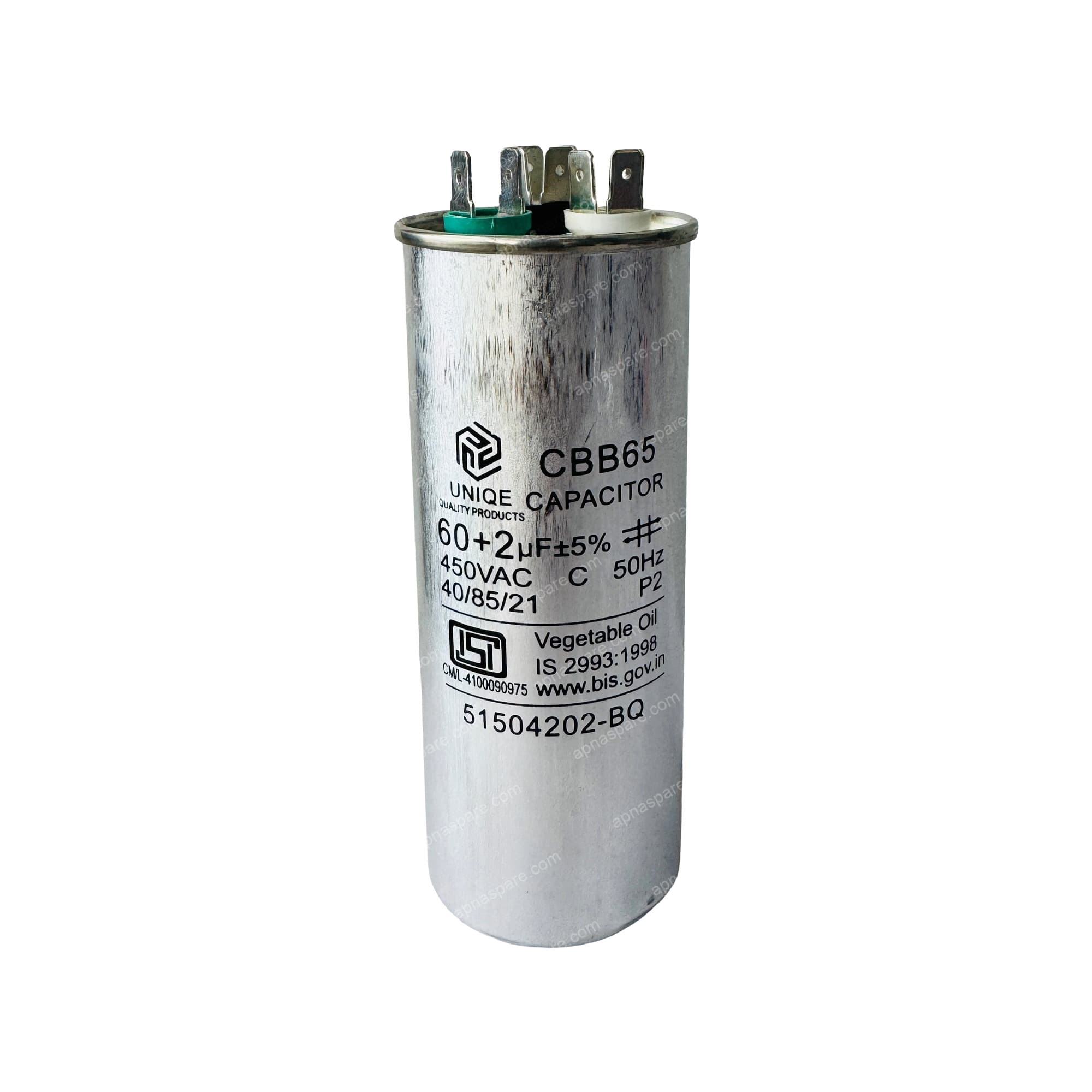 60+2 Capacitor Mfd