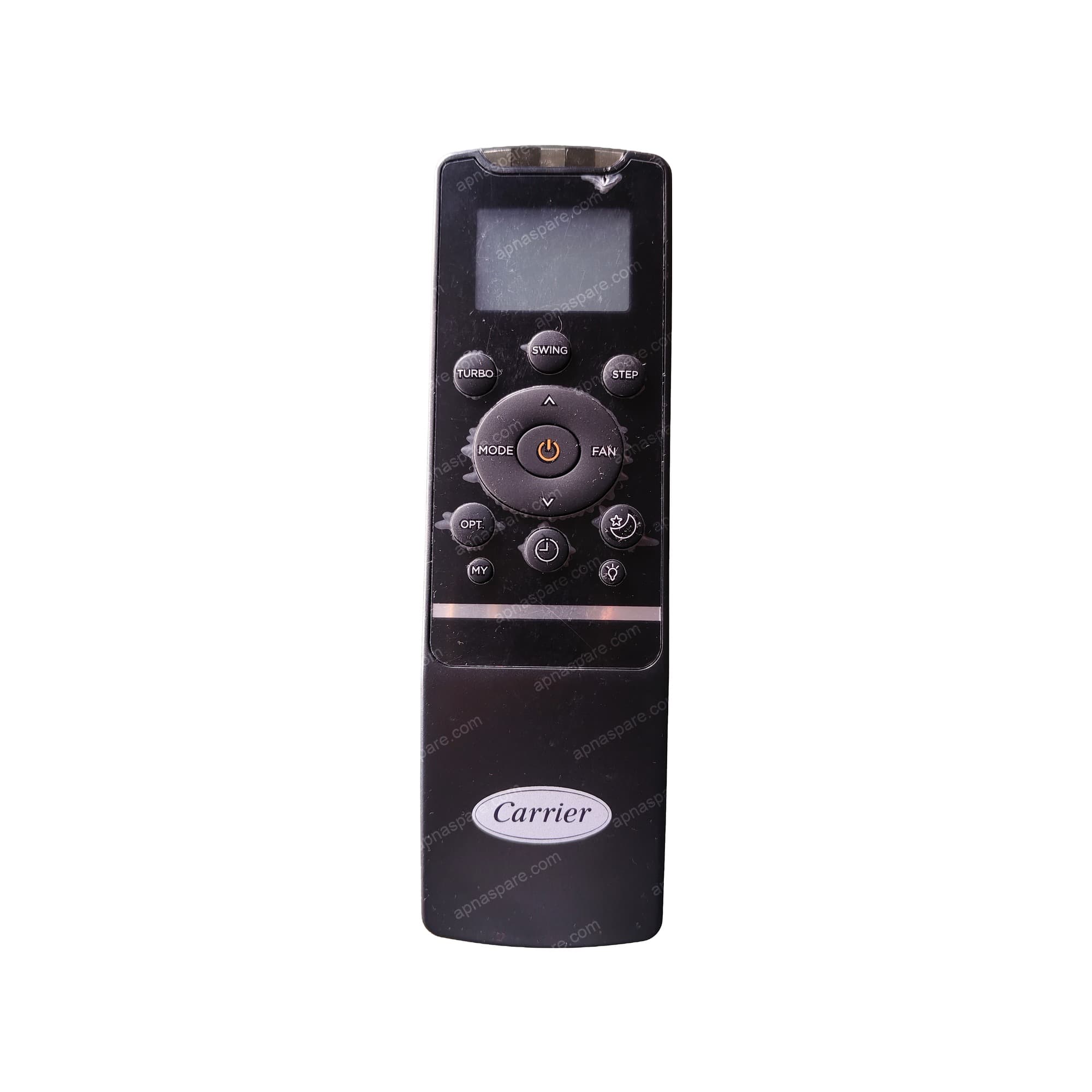 Carrier AC Remote Control - LCD Split AC Remote with Turbo, Step and My Button | CARRIER-56B1 | Compatible Replacement Remote