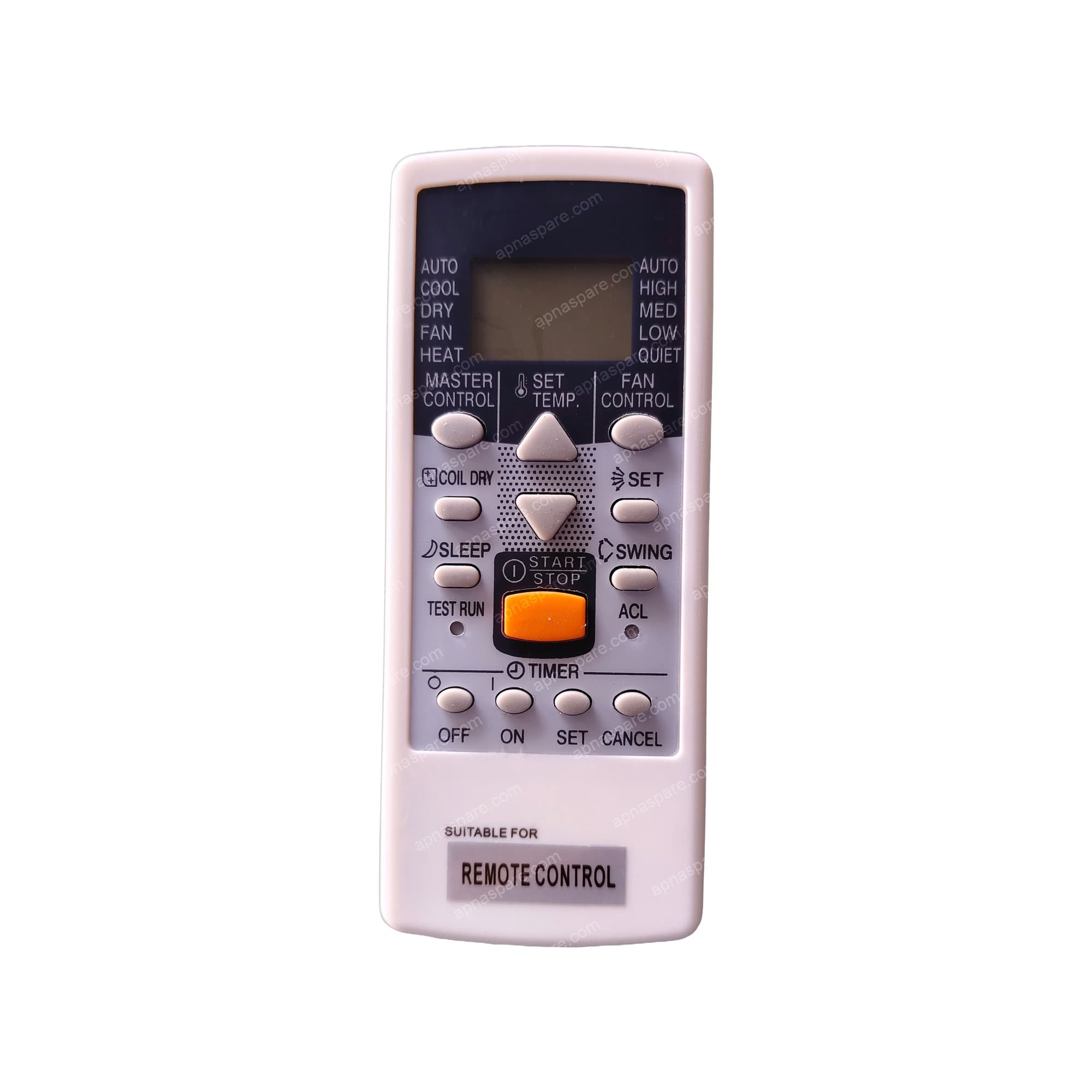 O General AC Remote Control AC-22 — Coil Dry, Heat & Test Run for Split & Window AC