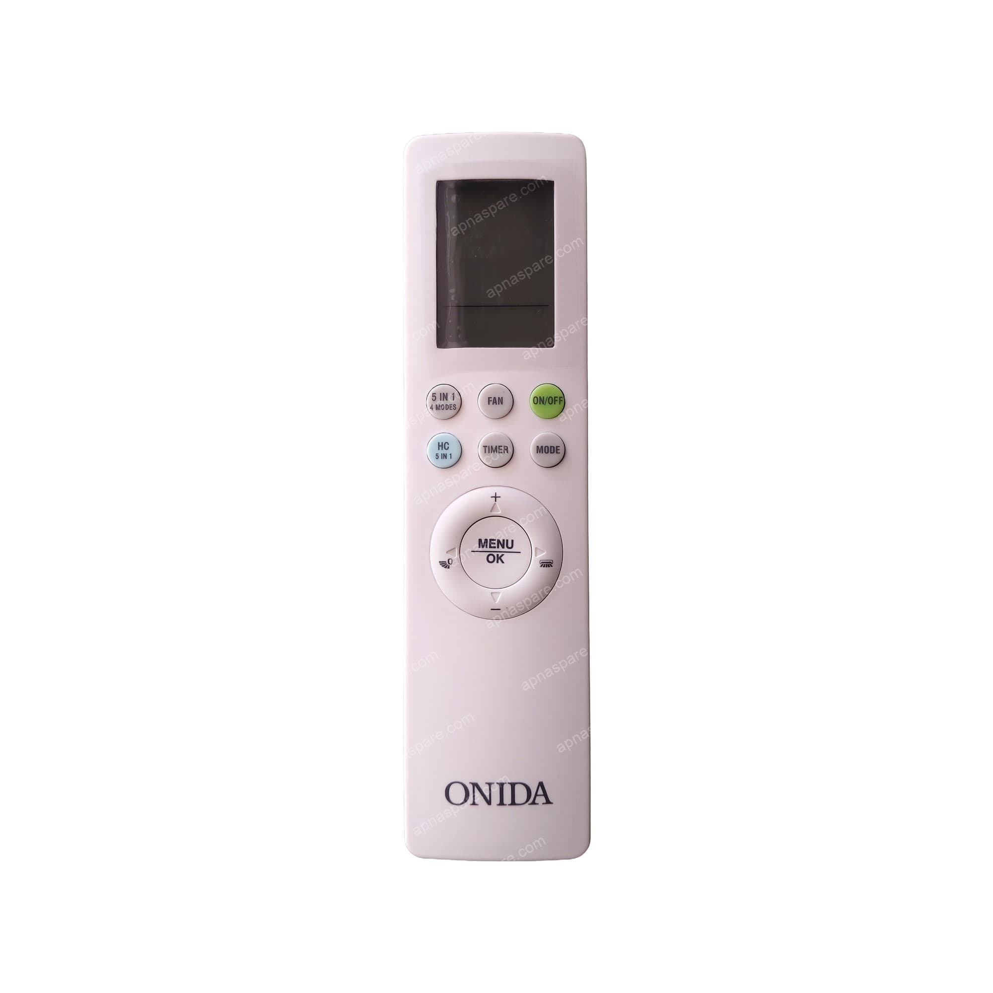 Onida AC Remote Control - LCD Split AC Remote with 5-in-1, HC 5-in-1 and Menu/OK Dial | ONIDA-260 | Compatible Replacement Remote