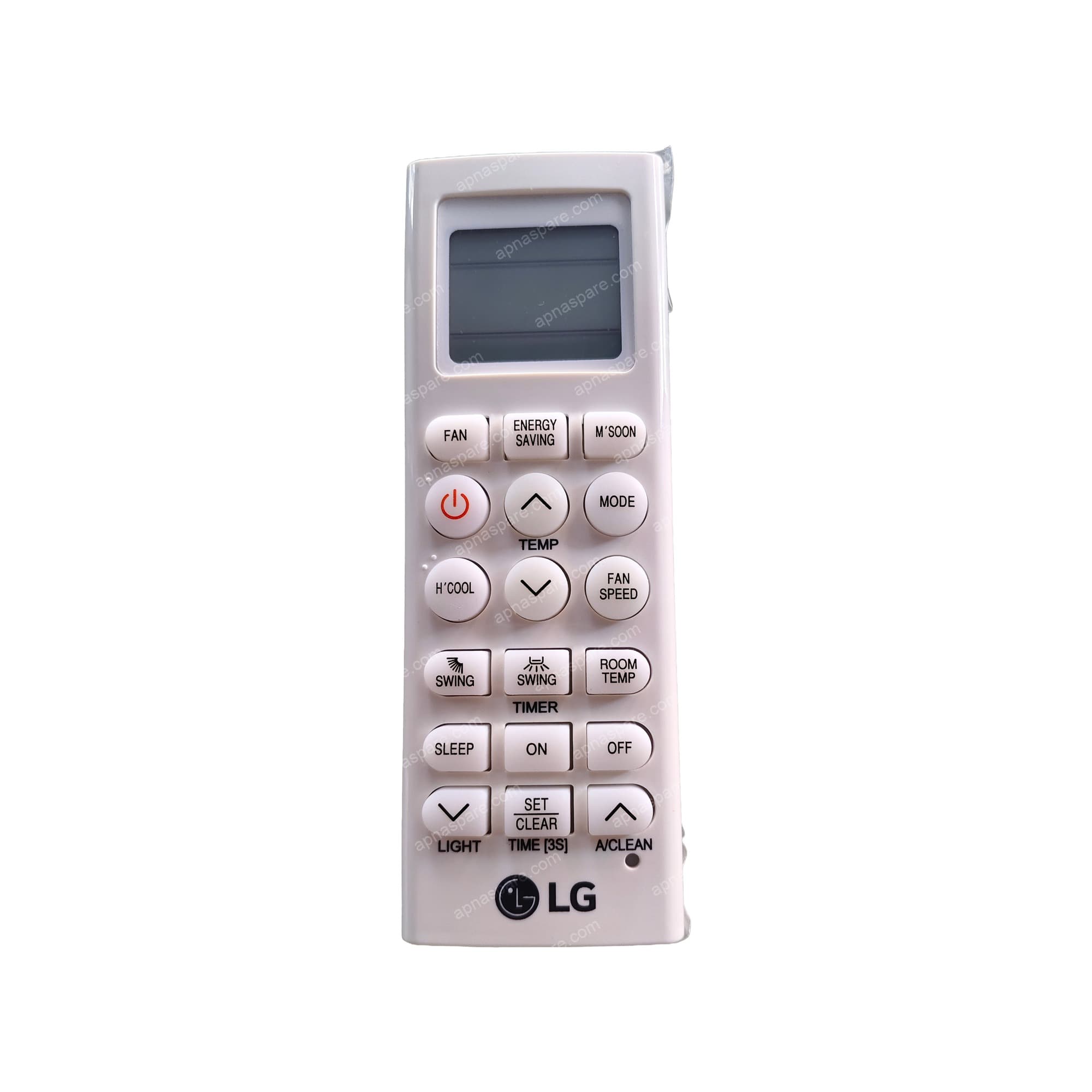 LG AC Remote Control - LCD Split AC Remote with H'Cool, M'Soon and Fan Speed | LG Compatible Replacement Remote