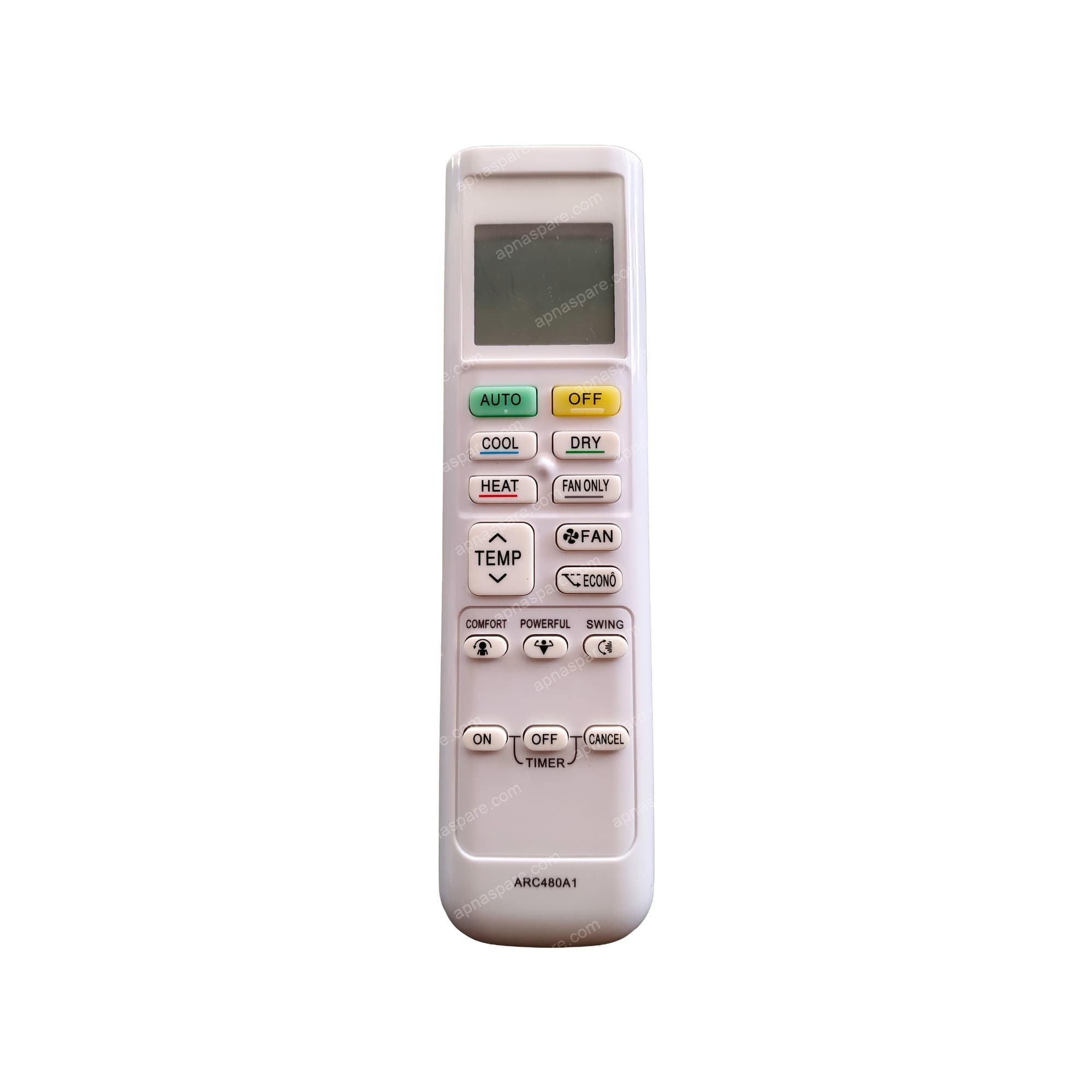 Daikin AC Remote Control AC214 ARC480A1 – Compatible Replacement Remote with Comfort, Powerful, Econo & Heat Mode for Split Air Conditioners