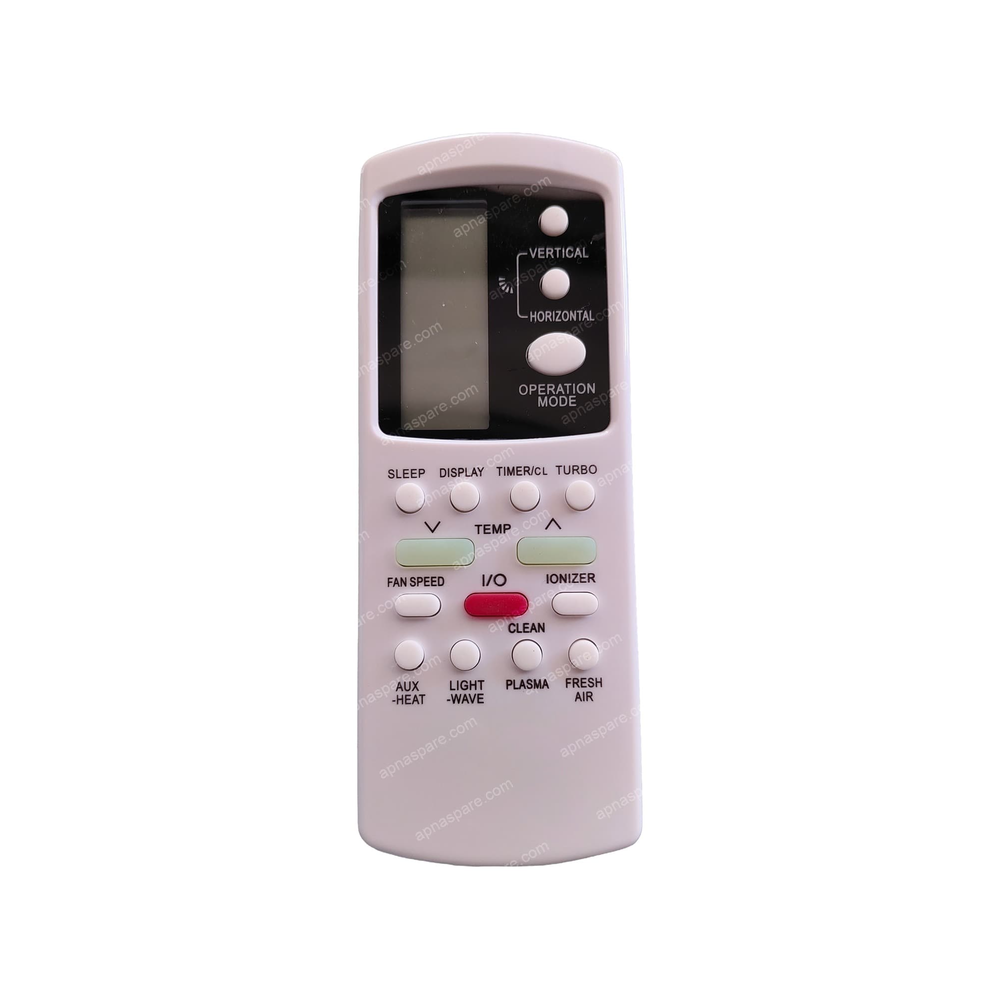 Voltas AC Remote Control AC-88 — Aux Heat, Light Wave, Plasma & Fresh Air (also fits Lloyd)