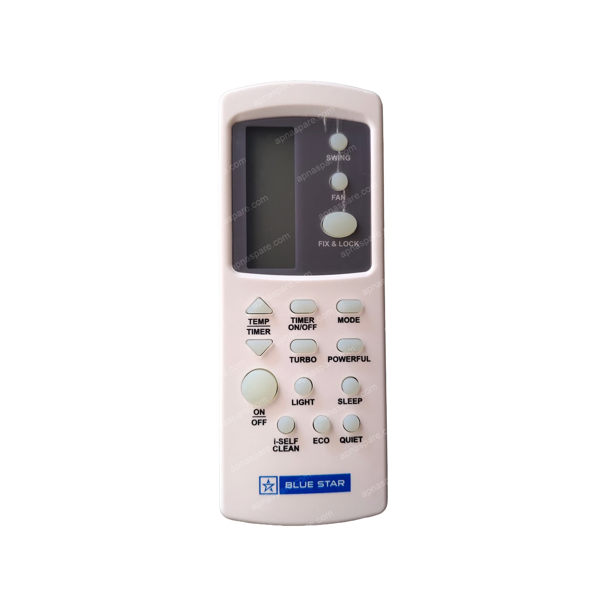 Blue Star AC Remote Control - LCD Split AC Remote with i-Self Clean, Turbo and Fix & Lock | BLUESTAR-31D | Compatible Replacement Remote