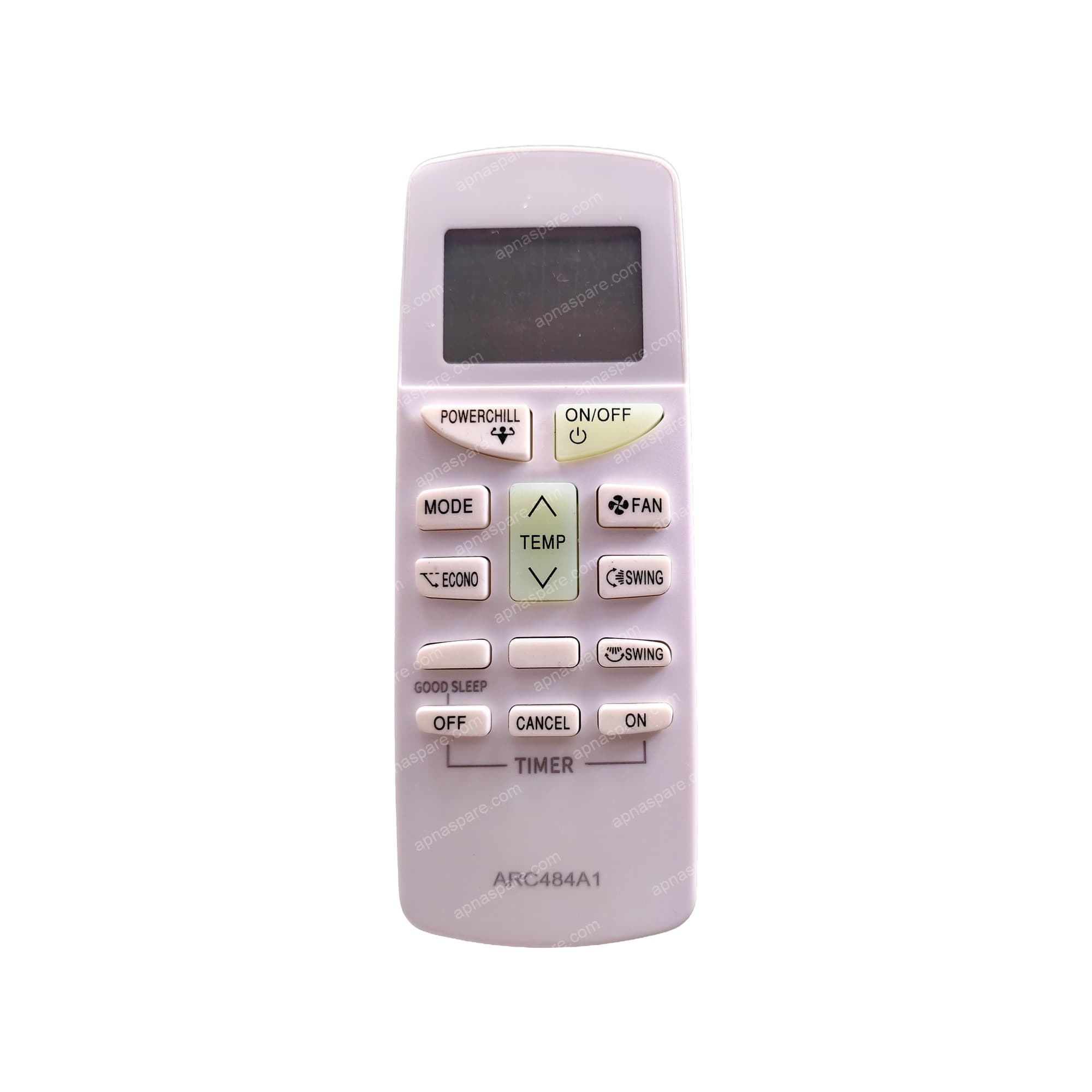 Daikin AC Remote Control - LCD Split AC Remote with Powerchill, Econo and Good Sleep Timer | ARC484A1 | Compatible Replacement Remote