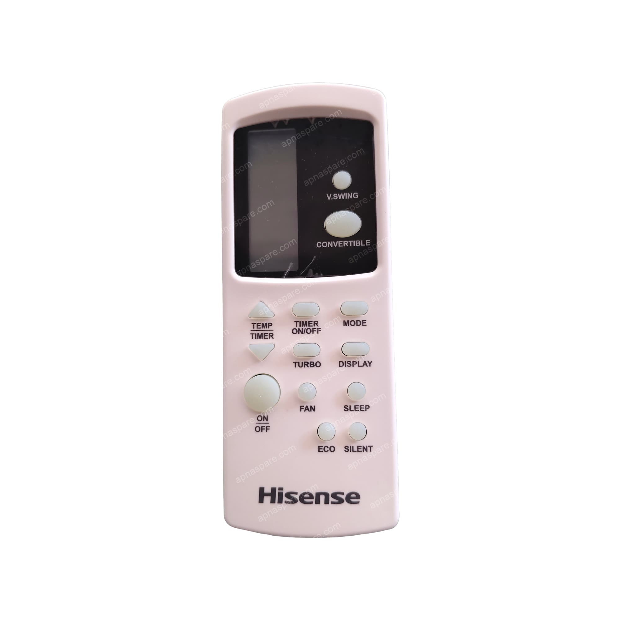 Hisense AC Remote Control - LCD Split AC Remote with Convertible, Turbo and Eco/Silent | HISENSE-31G | Compatible Replacement Remote