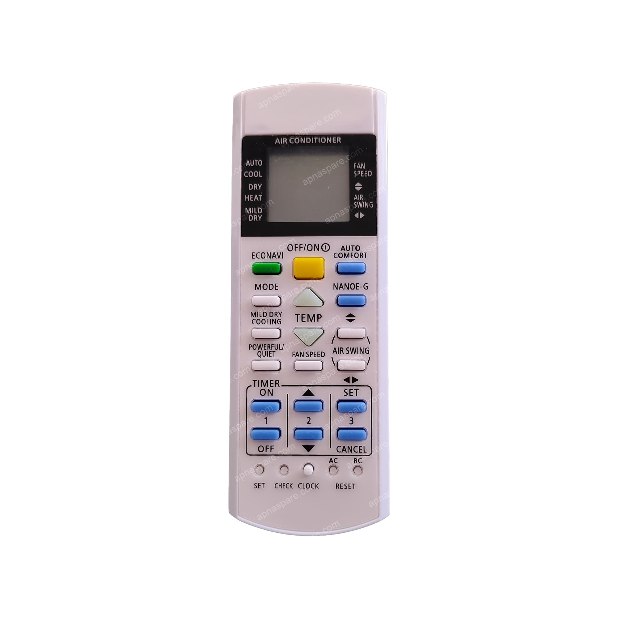 Panasonic Inverter AC Remote Control 29B — Nanoe-G, Econavi & Mild Dry Cooling