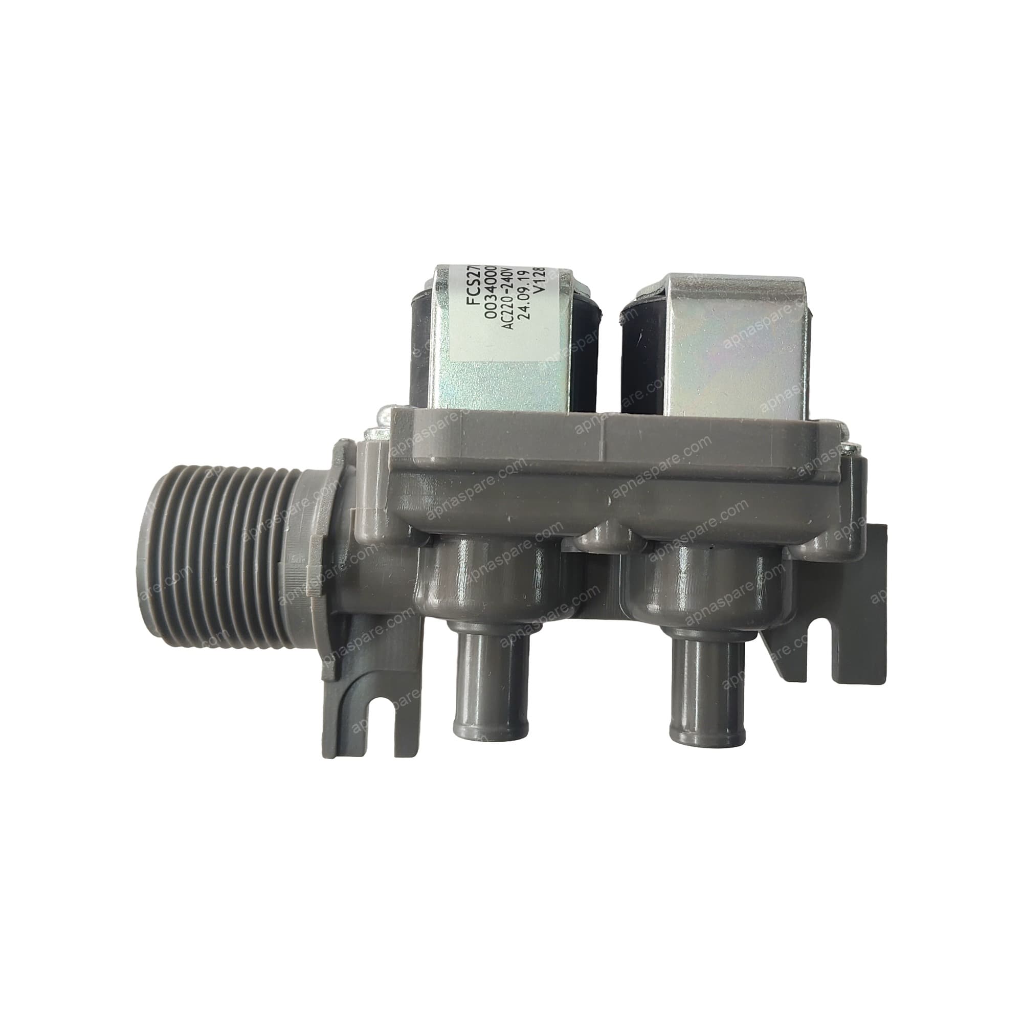 Haier Washing Machine Feed Valve – 2-Way Dual Solenoid Water Inlet Valve (Gray) | AC 220-240V