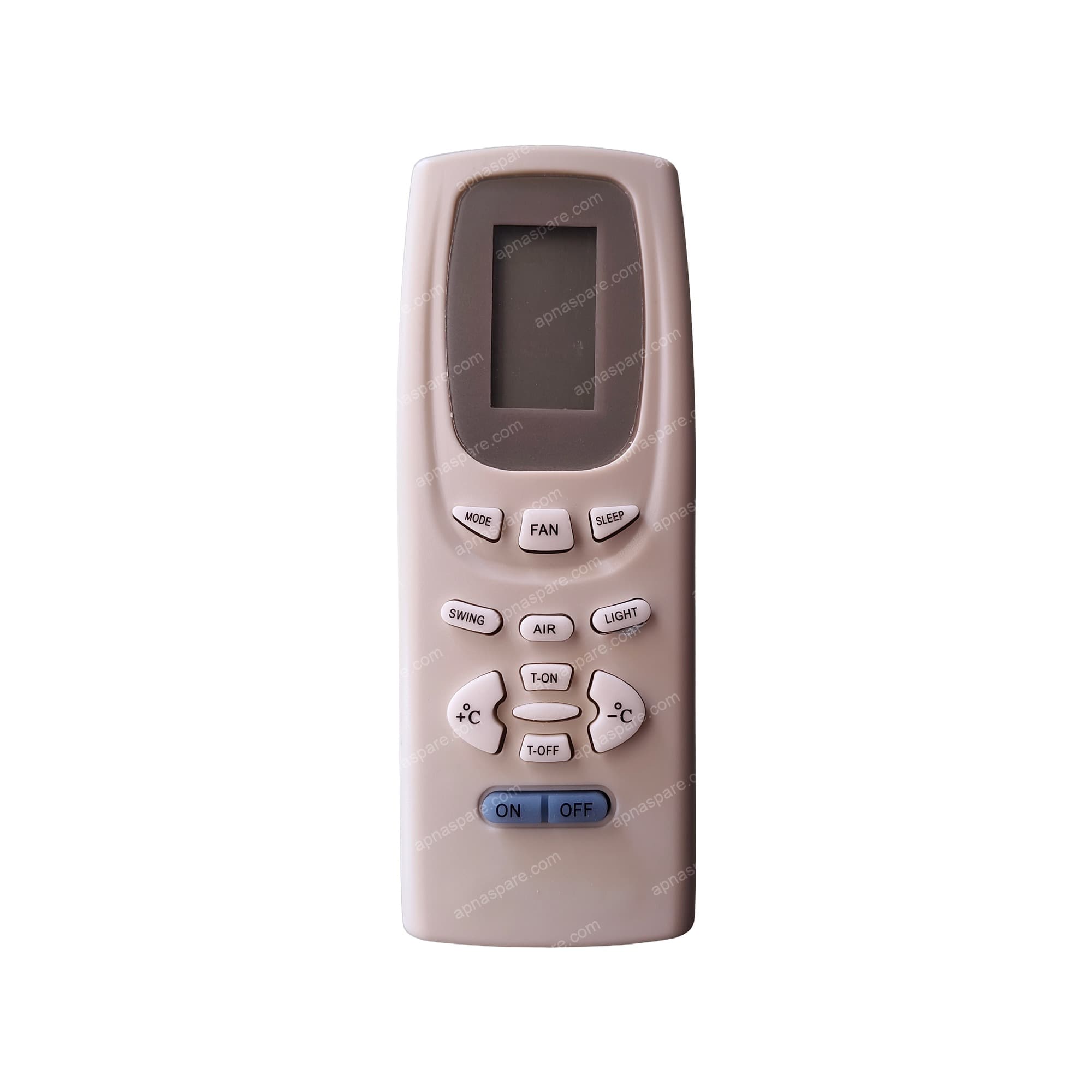 AC Remote Control - LCD Split AC Remote with Air, Light and On/Off Slide Switch | VE19 | Compatible Replacement Remote