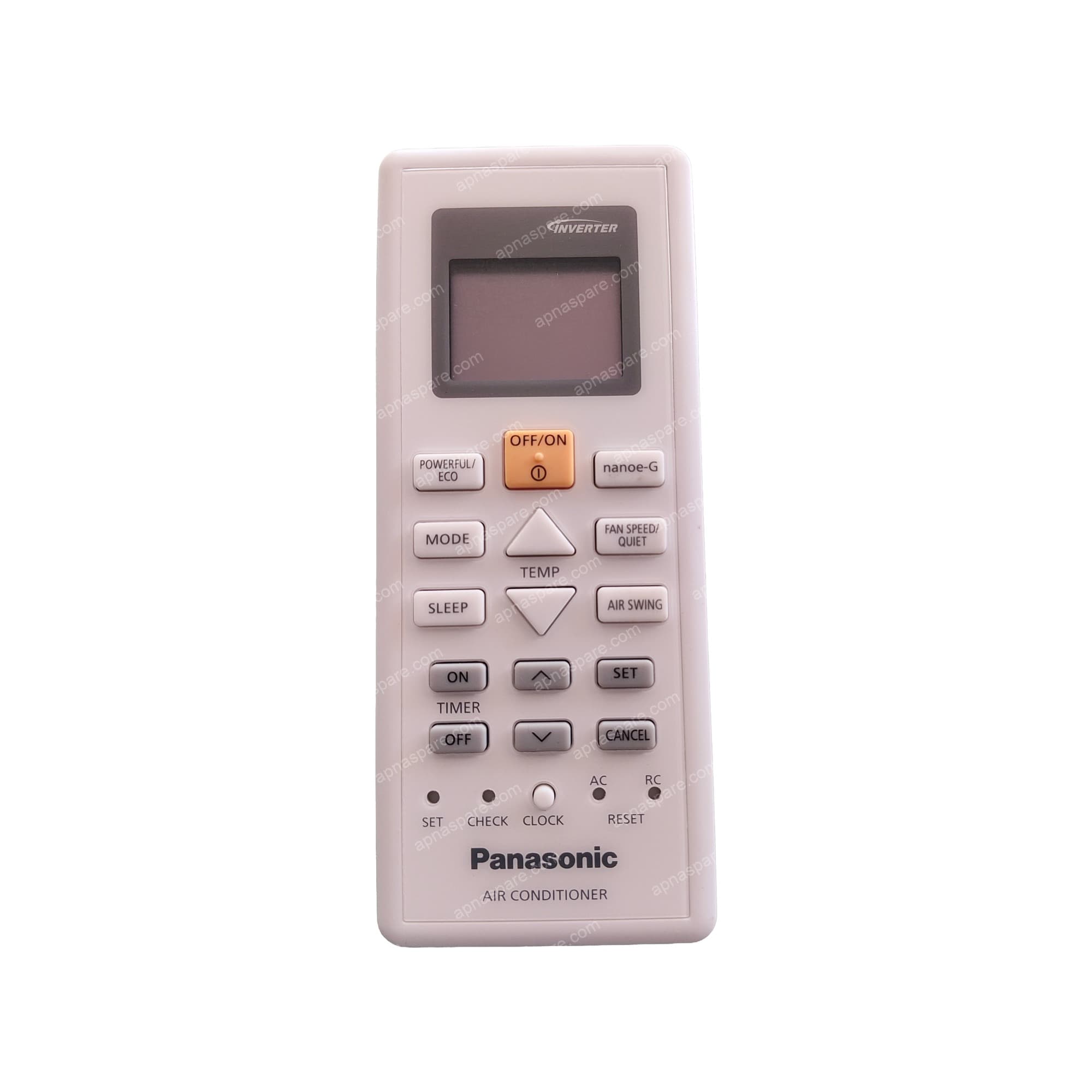 Panasonic AC Remote Control - LCD Inverter AC Remote with Nanoe-G, Powerful/Eco and Air Swing | A75C3623 | Compatible Replacement Remote