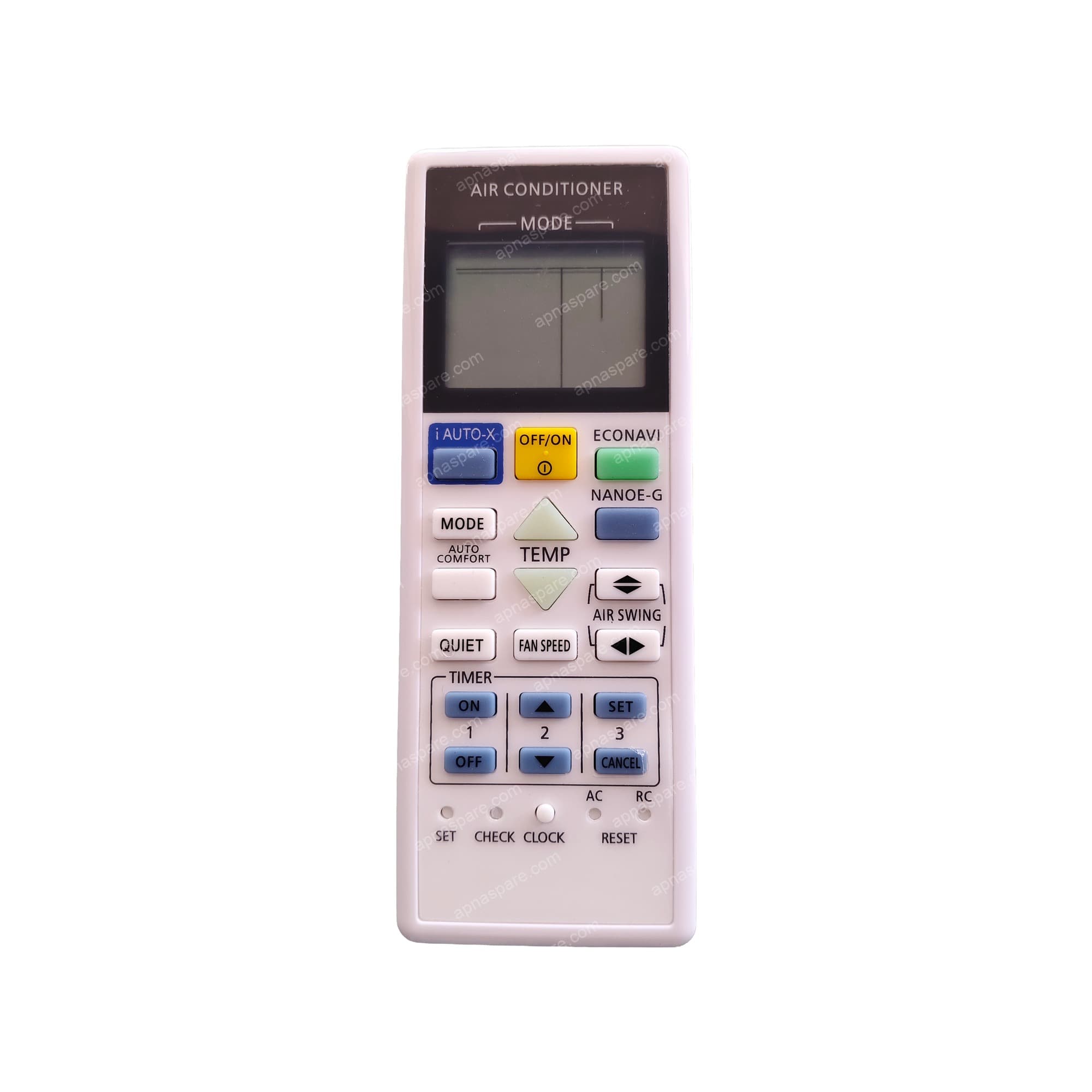 Panasonic AC Remote Control 157 — i AUTO-X, Econavi, Nanoe-G & Quiet for Split AC