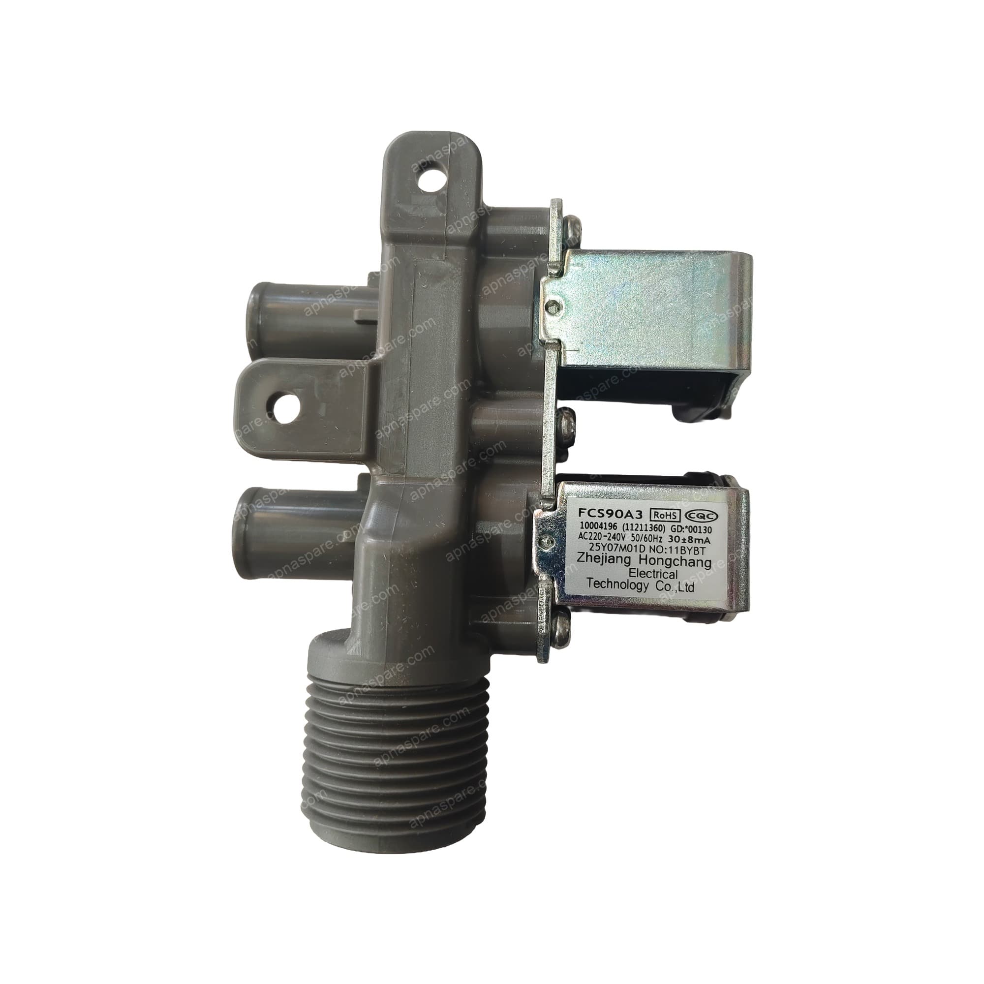 Electrolux Washing Machine Feed Valve – 2-Way Dual Solenoid AC 220-240V Water Inlet Valve | Part No. FCS90A3 (11213G0) | Fully Automatic