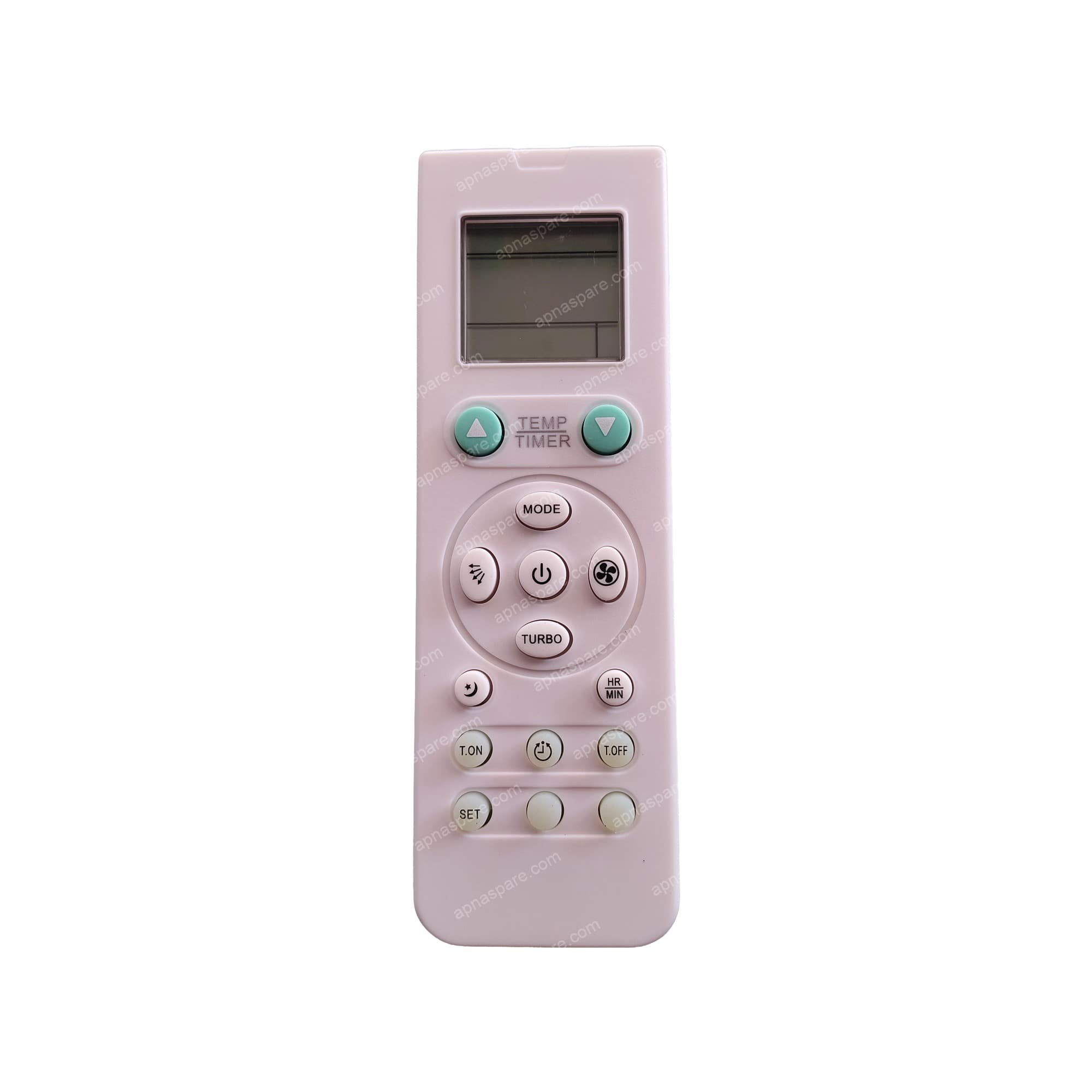 AC Remote Control - LCD Split AC Remote with Circular Mode Pad, Turbo and Sleep | VE102A | Compatible Replacement Remote