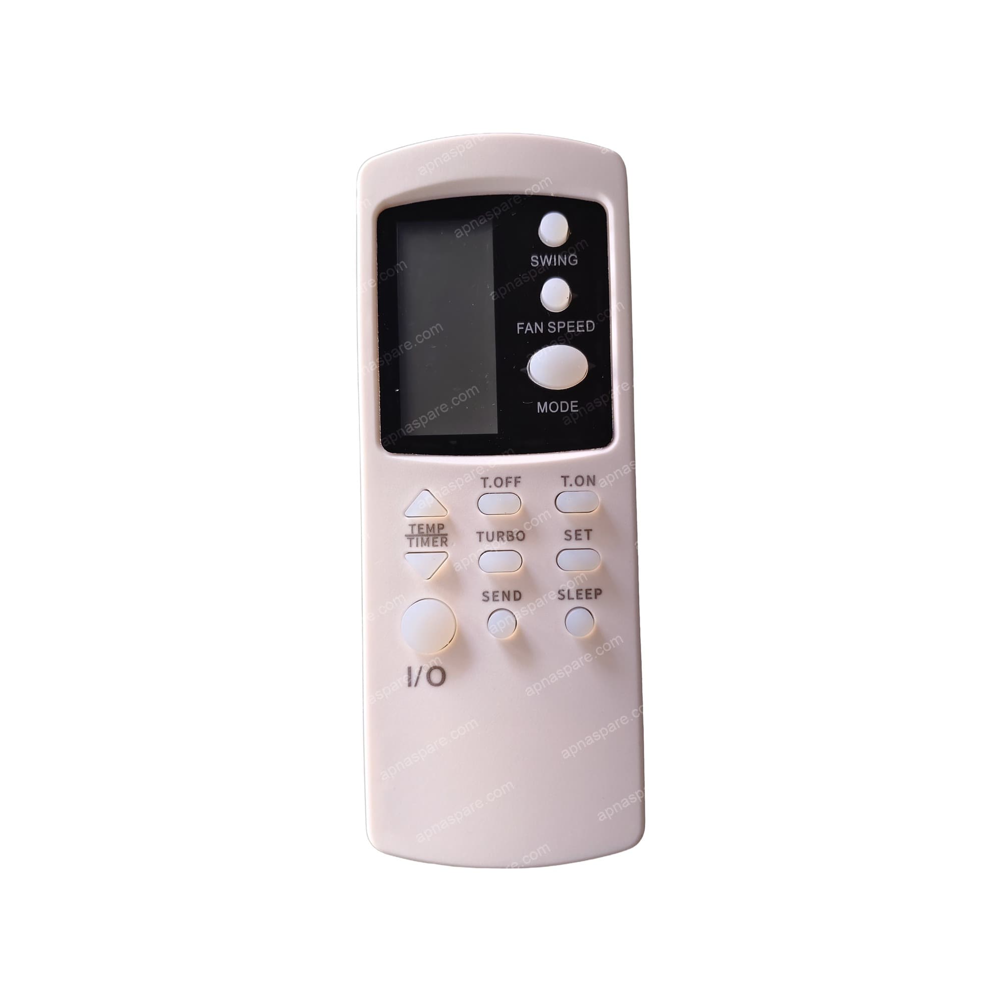 AC Remote Control - LCD Split AC Remote with Turbo, Send and I/O Power | VE31 | Compatible Replacement Remote