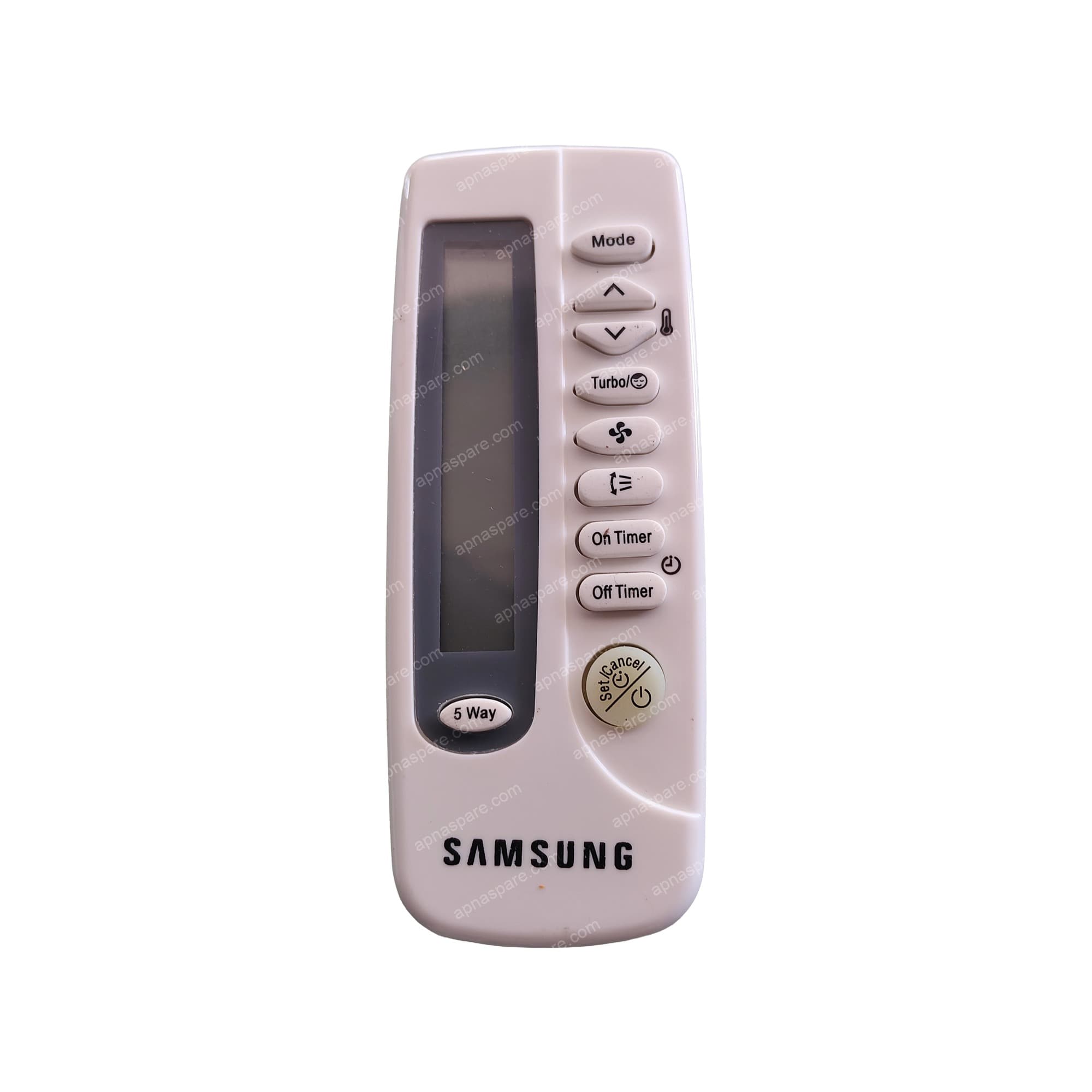 Samsung AC Remote Control - LCD Split AC Remote with 5 Way, Turbo/Good Sleep and Set/Cancel | VE11 | Compatible Replacement Remote