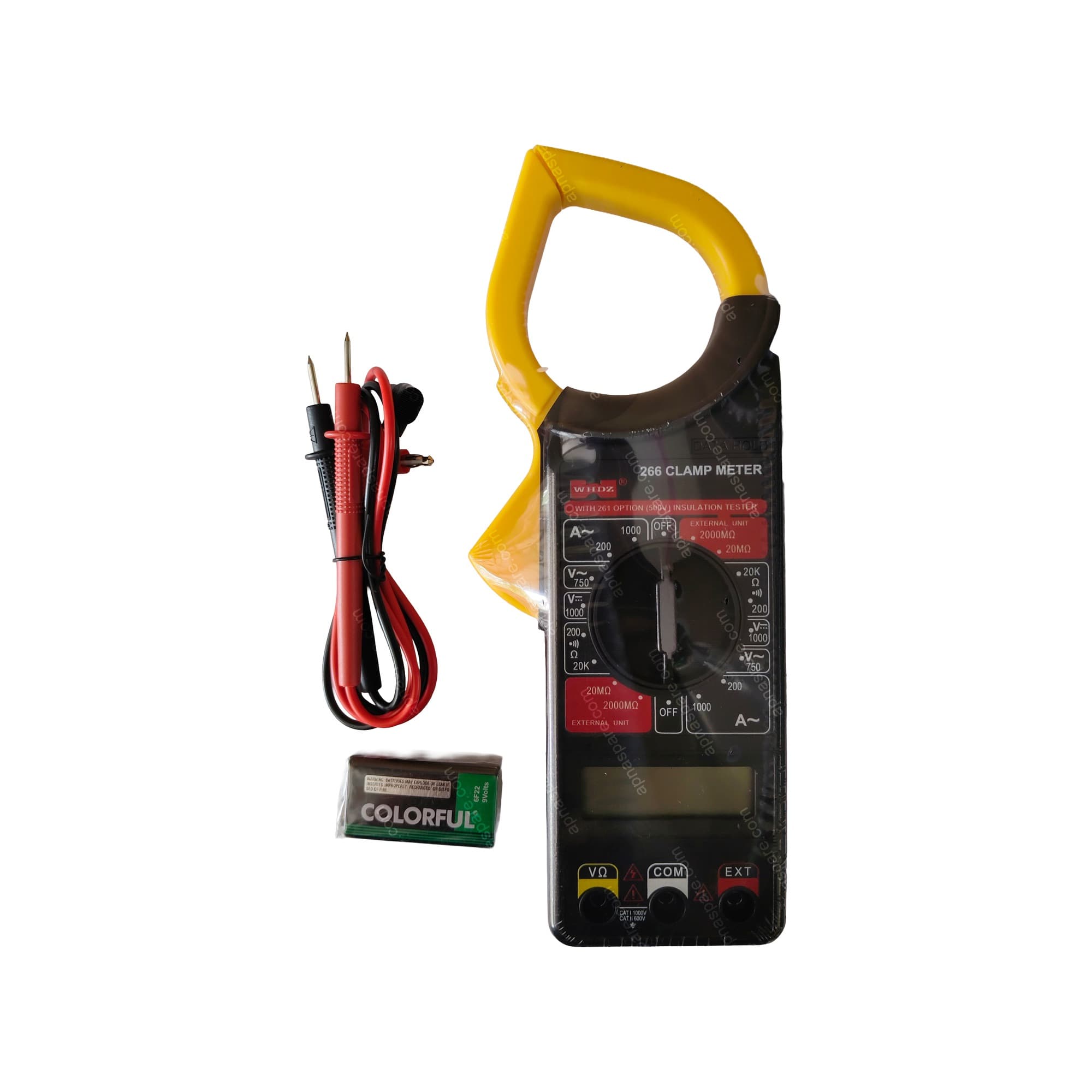 Weldz 266 Digital Clamp Meter with Insulation Tester – AC Current, AC/DC Voltage & Megohm Resistance Tester, Carry Case Included
